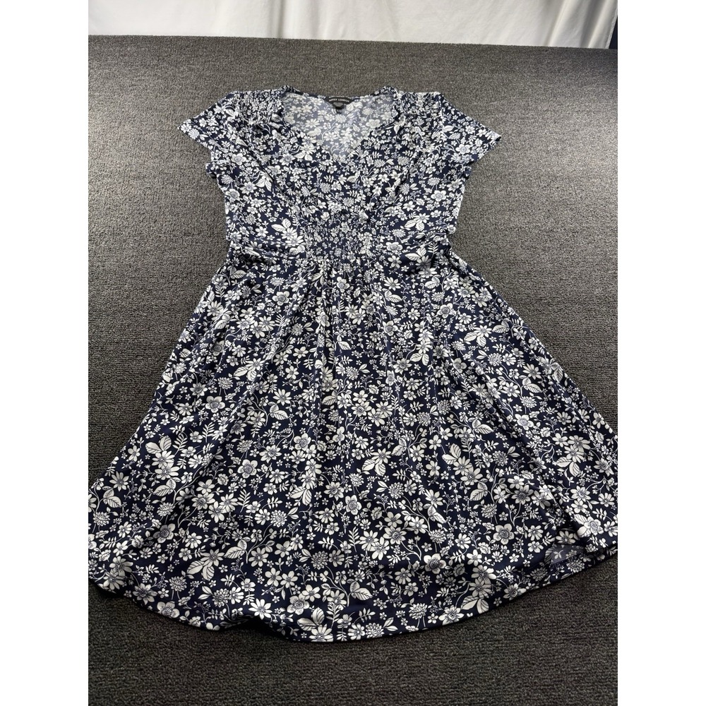 Maggy London Navy & White Floral Dress Size 10